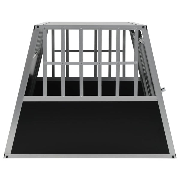 Aluminium And Mdf Dog Cage With Double Door For Car Trunk Use 94X88x69 Centimetre Dog Cages