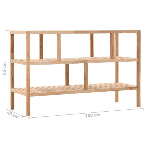Vidaxl Bathroom Shelf Solid Walnut Wood 100X40x65 Cm Shelves
