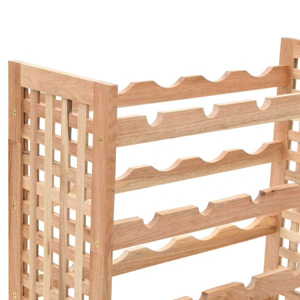 Racks Wine Rack For 25 Bottles Solid Walnut Wood 63X25x73 Cm