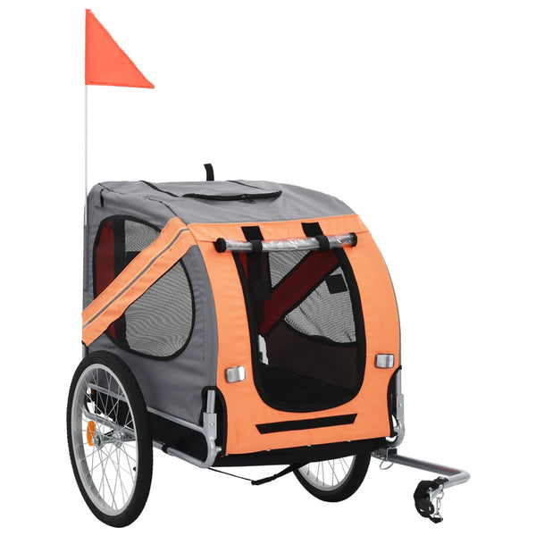 Trailers Dog Bike Trailer Orange And Grey
