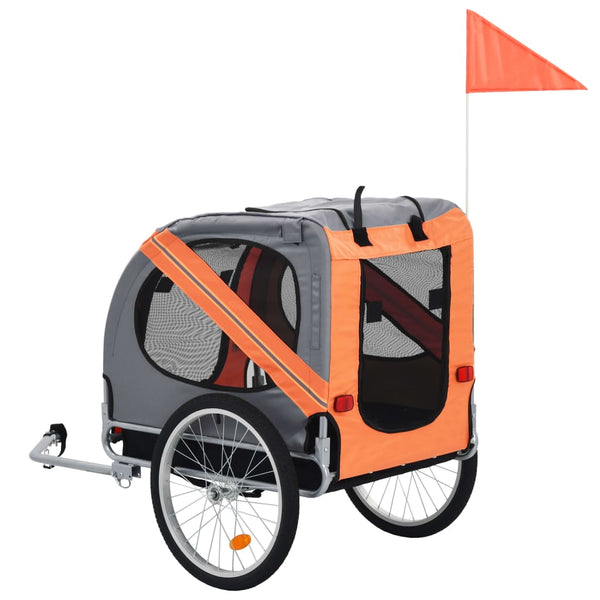 Trailers Dog Bike Trailer Orange And Grey