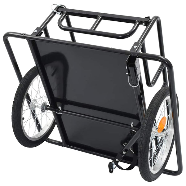 Vidaxl Bike Trailer 130X73x48.5 Cm Steel Black Trailers