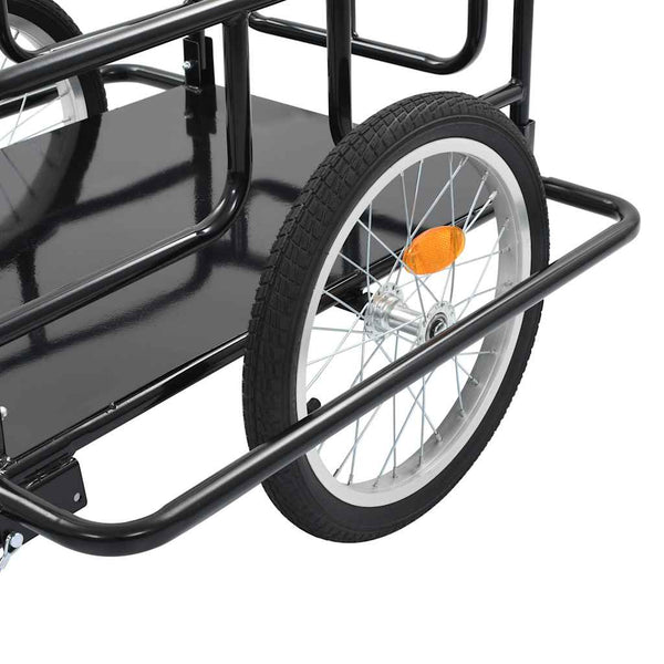 Vidaxl Bike Trailer 130X73x48.5 Cm Steel Black Trailers