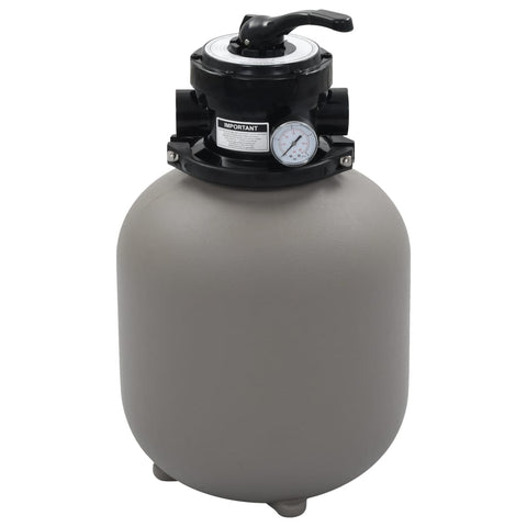 Vidaxl Pool Sand Filter With 4 Position Valve Grey 350 Mm Pool Filters