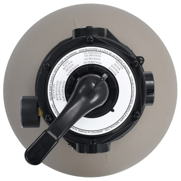 Vidaxl Pool Sand Filter With 4 Position Valve Grey 350 Mm Pool Filters