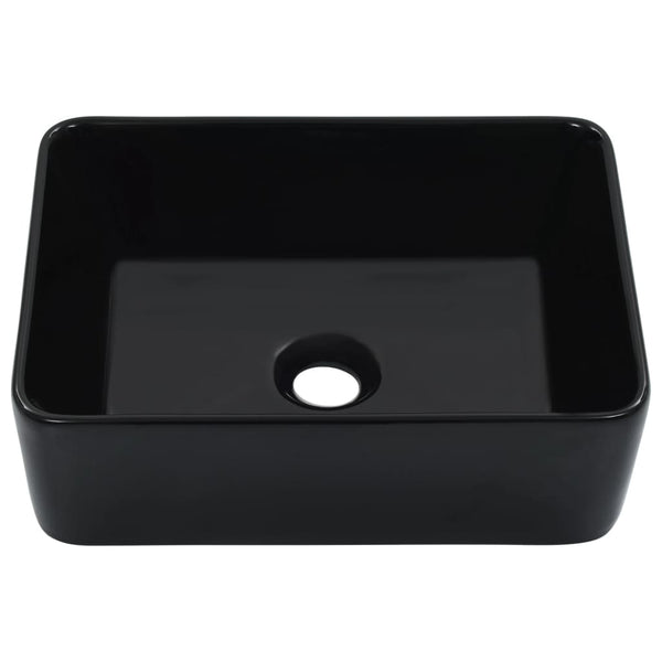 Wash Basin 40X30x13 Cm Ceramic Black