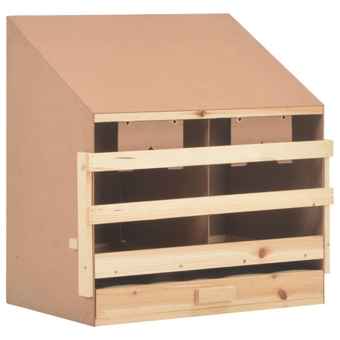 Chicken Laying Nest 2 Compartments 63X40x65 Cm Solid Pine Wood Poultry Cages