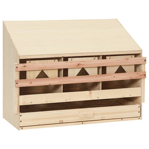 Chicken Laying Nest 3 Compartments 72X33x54 Cm Solid Pine Wood