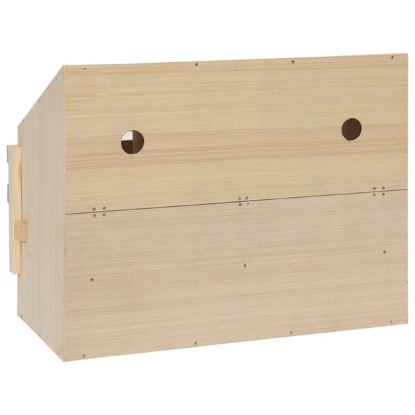 Poultry Cages Chicken Laying Nest 3 Compartments 72X33x54 Cm Solid Pine Wood