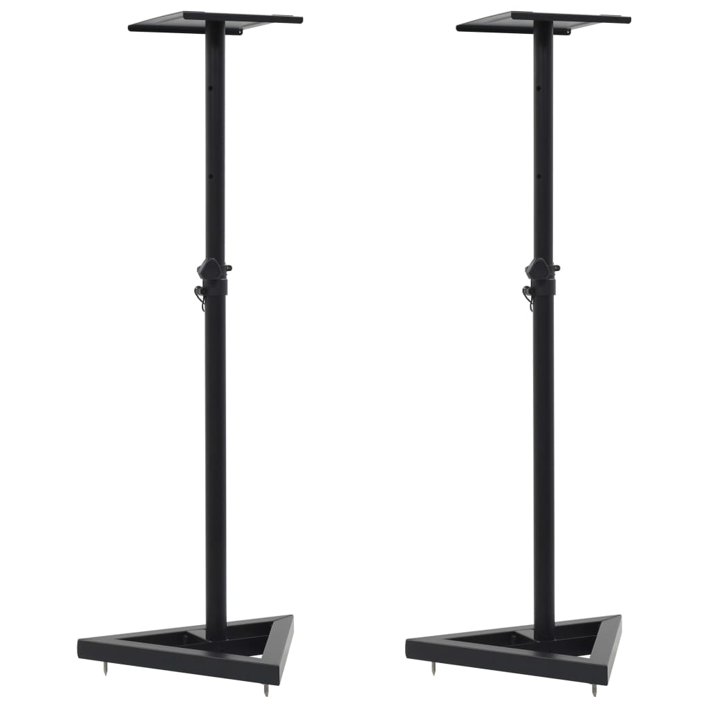 Speaker Mounts & Stands Studio Monitor Speaker Stands 2 Pcs Black Steel