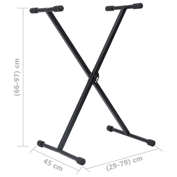 Microphone Holders & Stands Keyboard Stand And Stool Set Black