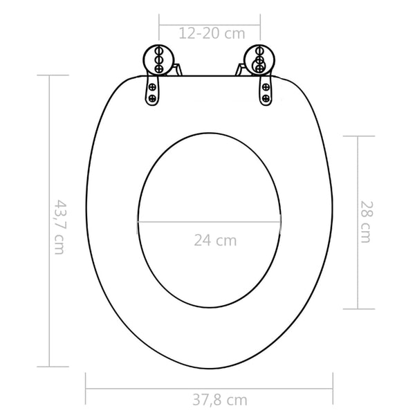 Wc Toilet Seat With Soft Close Lid Mdf Muschel Design