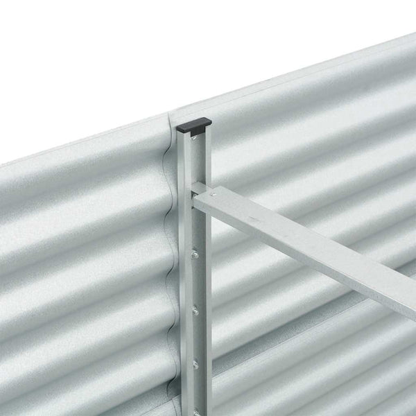 Vidaxl Garden Raised Bed 320X80x81 Cm Galvanised Steel Silver Raised Garden Beds