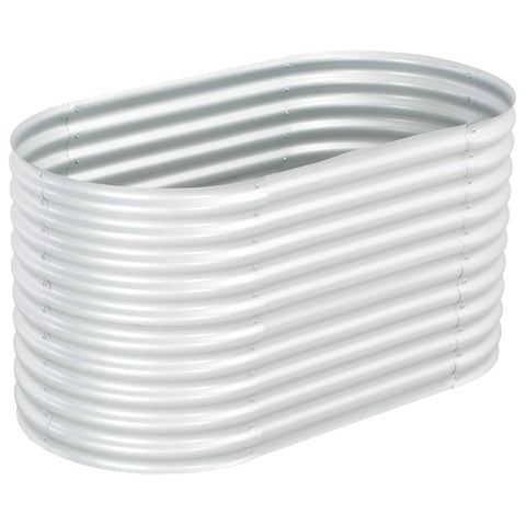 Garden Raised Bed 160X80x81 Cm Galvanised Steel Silver Raised Garden Beds