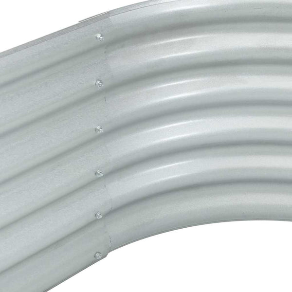 Vidaxl Garden Raised Bed 240X80x44 Cm Galvanised Steel Silver Raised Garden Beds