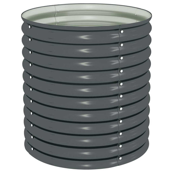 Vidaxl Garden Raised Bed 80X80x81 Cm Galvanised Steel Grey Raised Garden Beds