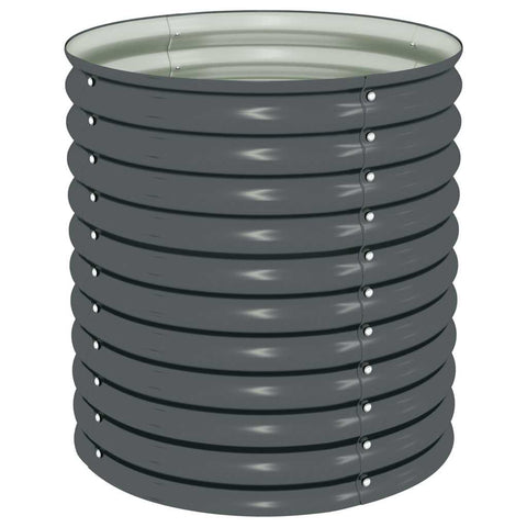 Vidaxl Garden Raised Bed 80X80x81 Cm Galvanised Steel Grey Raised Garden Beds