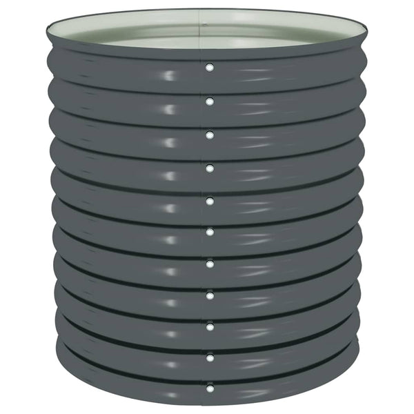 Vidaxl Garden Raised Bed 80X80x81 Cm Galvanised Steel Grey Raised Garden Beds