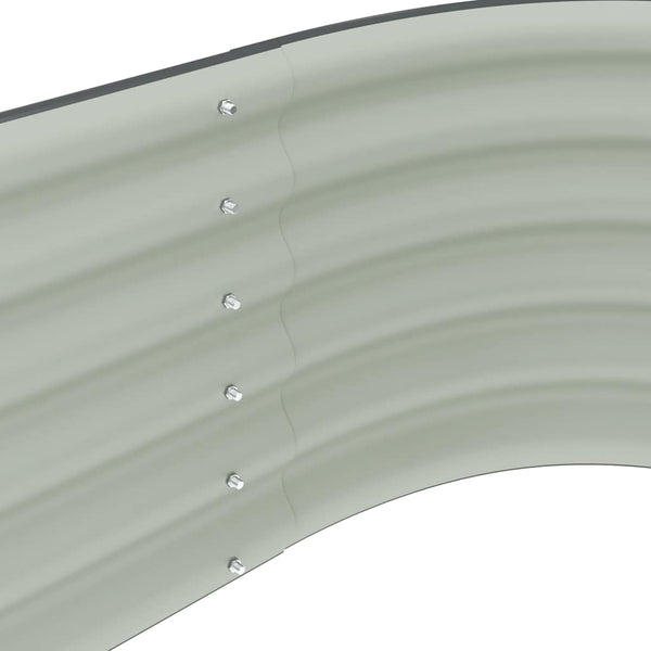 Vidaxl Garden Raised Bed 320X80x44 Cm Galvanised Steel Grey Raised Garden Beds