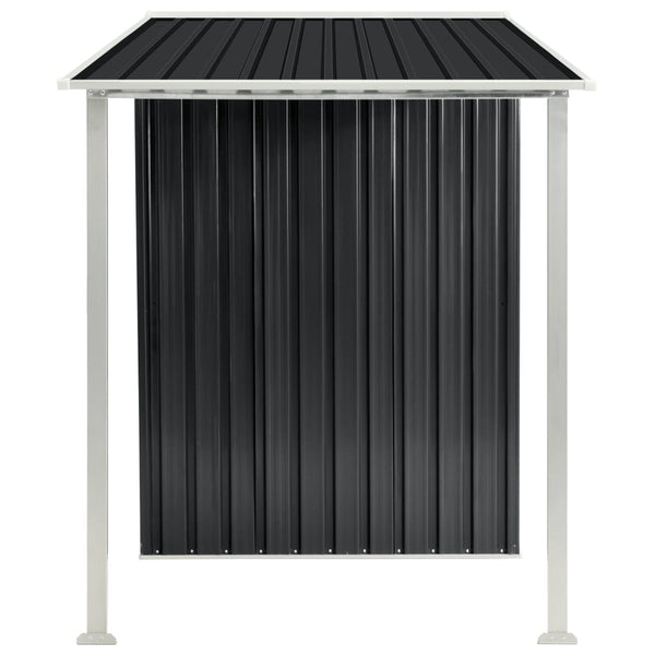 Garden Shed With Sliding Doors Anthracite 386X131x178 Cm Steel