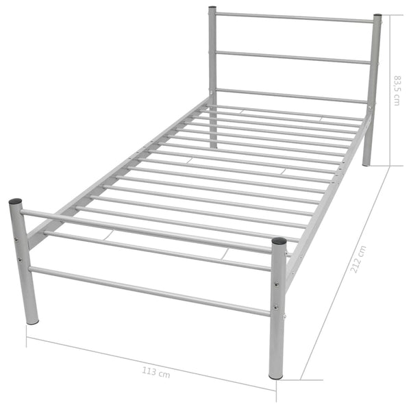 Bed Frame Grey Metal King Single Size King Single Bed Frames