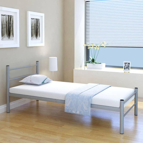 Bed Frame Grey Metal King Single Size King Single Bed Frames