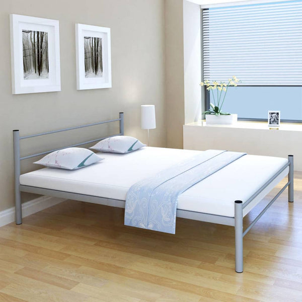 Bed Frame Grey Metal Queen Size Queen Bed Frames