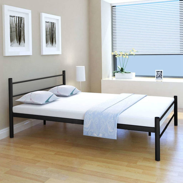 Bed Frame Black Metal Double Size Double Bed Frames