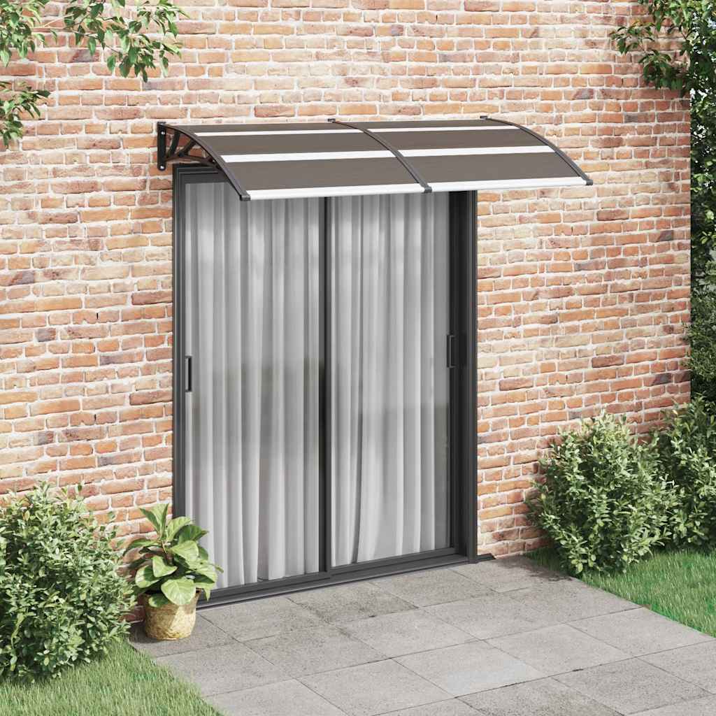 Vidaxl Door Canopy Black 200X100 Cm Pc Awning & Canopy Parts