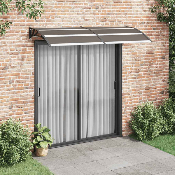 Vidaxl Door Canopy Black 240X100 Cm Pc Awning & Canopy Parts