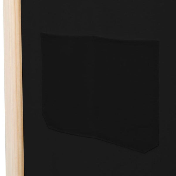 Vidaxl 5 Panel Room Divider Black 200X170x4 Cm Fabric Screens & Room Dividers