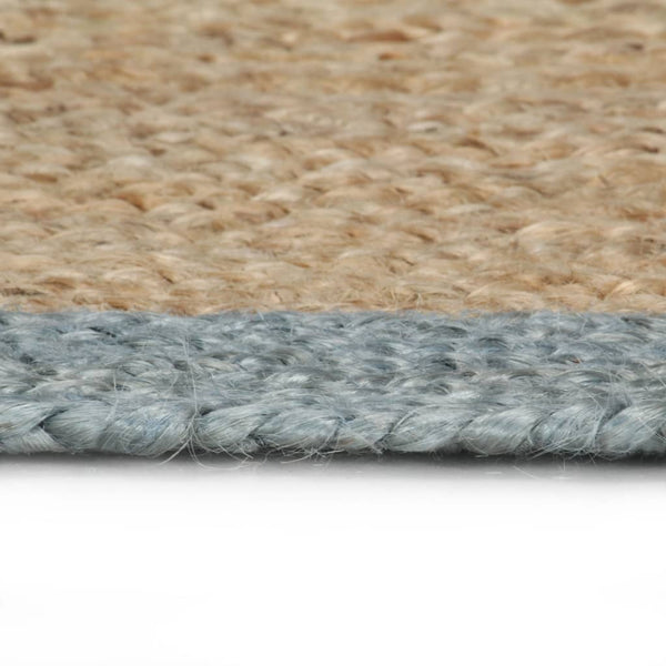 Handmade Rug Jute With Olive Green Border 150 Cm Rugs