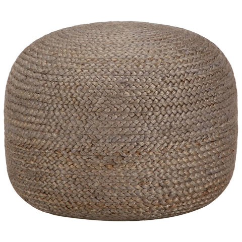 Handmade Pouffe Light Grey 45X30 Cm Jute Ottomans Footstools & Poufs