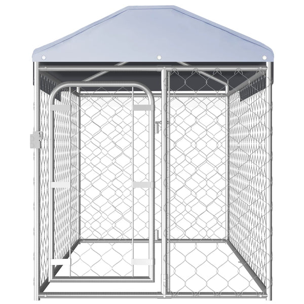 Outdoor Dog Kennel With Roof 200X100x125 Cm