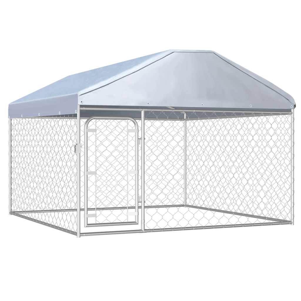 Vidaxl Outdoor Dog Kennel With Roof 200X200x135 Cm Dog Kennels