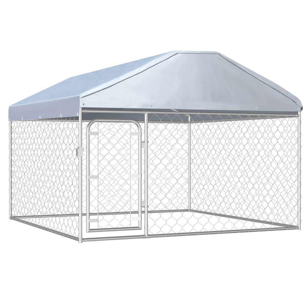 Vidaxl Outdoor Dog Kennel With Roof 200X200x135 Cm Dog Kennels