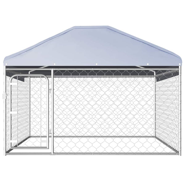Vidaxl Outdoor Dog Kennel With Roof 200X200x135 Cm Dog Kennels