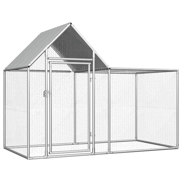 Poultry Cages Chicken Coop 2X1x1.5 M Galvanised Steel
