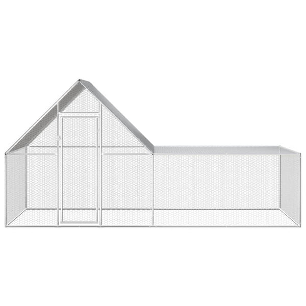 Vidaxl Chicken Coop 4X2x2 M Galvanised Steel Small Animal Cages & Hutches