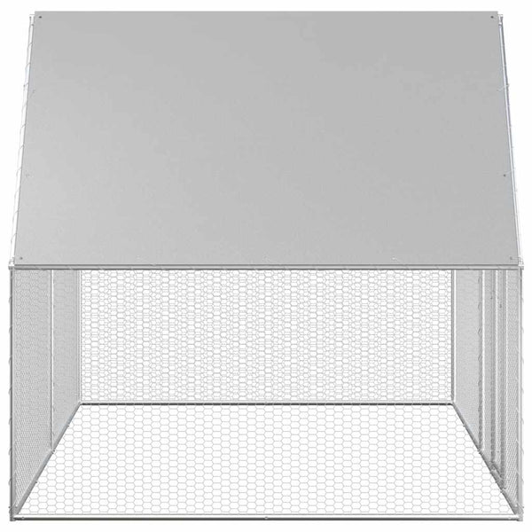 Vidaxl Chicken Coop 4X2x2 M Galvanised Steel Small Animal Cages & Hutches