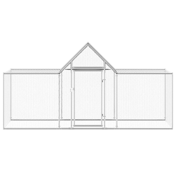 Vidaxl Chicken Coop 3X1x1.5 M Galvanised Steel Small Animal Cages & Hutches