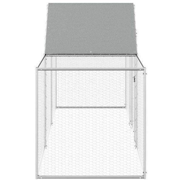 Vidaxl Chicken Coop 3X1x1.5 M Galvanised Steel Small Animal Cages & Hutches