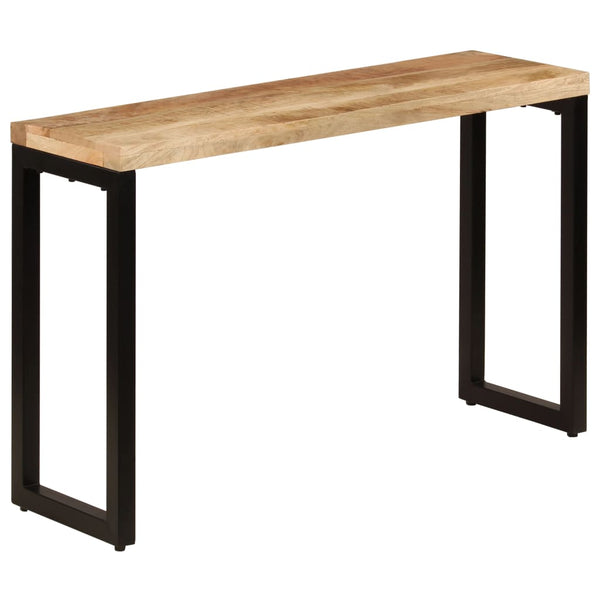 Vidaxl Console Table 120X35x76 Cm Solid Wood Mango And Steel Hall Tables