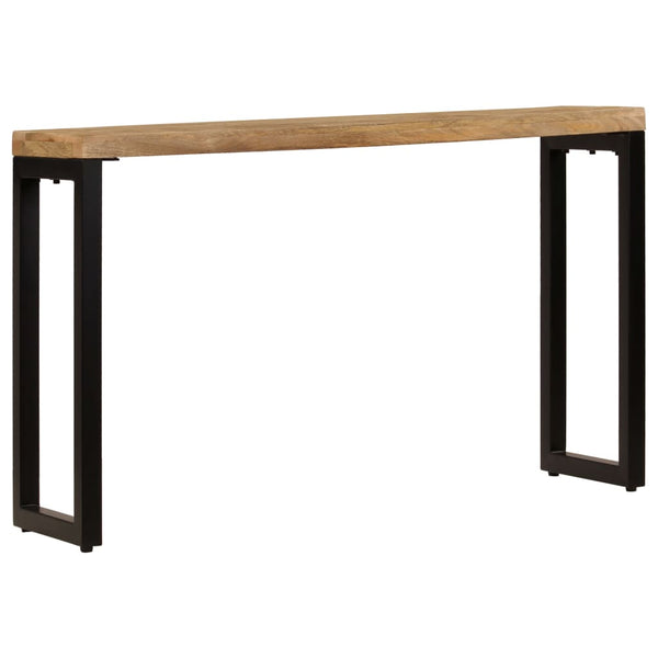Vidaxl Console Table 120X35x76 Cm Solid Wood Mango And Steel Hall Tables