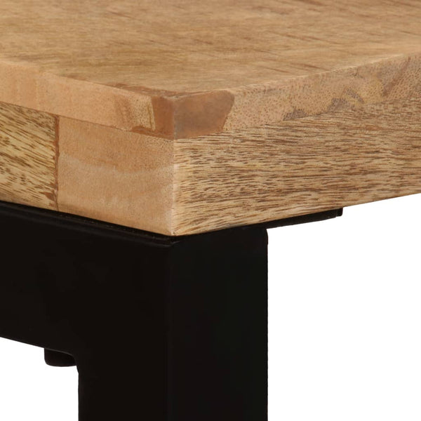 Vidaxl Console Table 120X35x76 Cm Solid Wood Mango And Steel Hall Tables