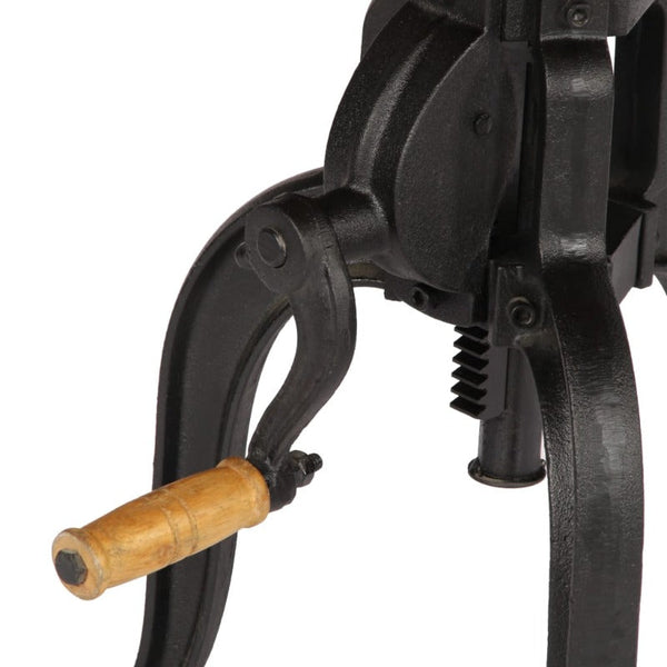 Side Table 45X(45 62) Cm Solid Reclaimed Wood And Cast Iron Side Tables