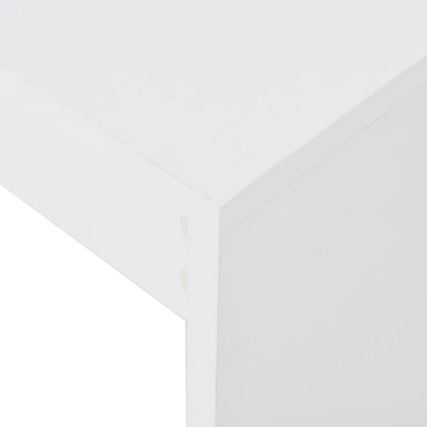 Bar Table With Shelf White 110X50x103 Cm