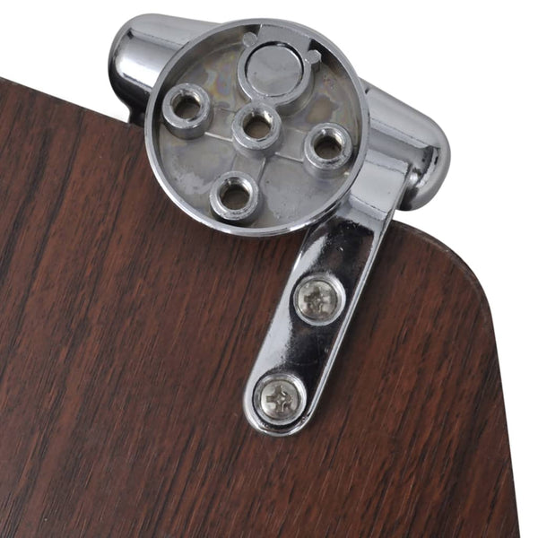 With Soft Close Lids 2 Pcs Mdf Brown Toilet Seats