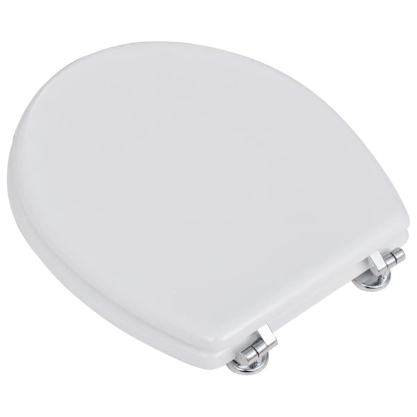 Vidaxl With Lids 2 Pcs Mdf White Toilet Seats