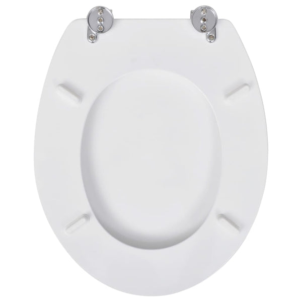Vidaxl With Lids 2 Pcs Mdf White Toilet Seats